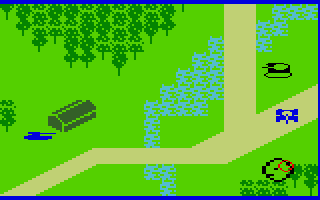 Armor Battle (Intellivision) screenshot: Just blew up a tank