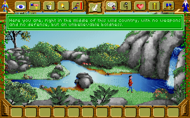 Armaëth: The Lost Kingdom (DOS) screenshot: This is where the game starts.