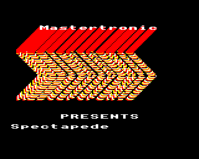 Spectipede (BBC Micro) screenshot: Title Screen