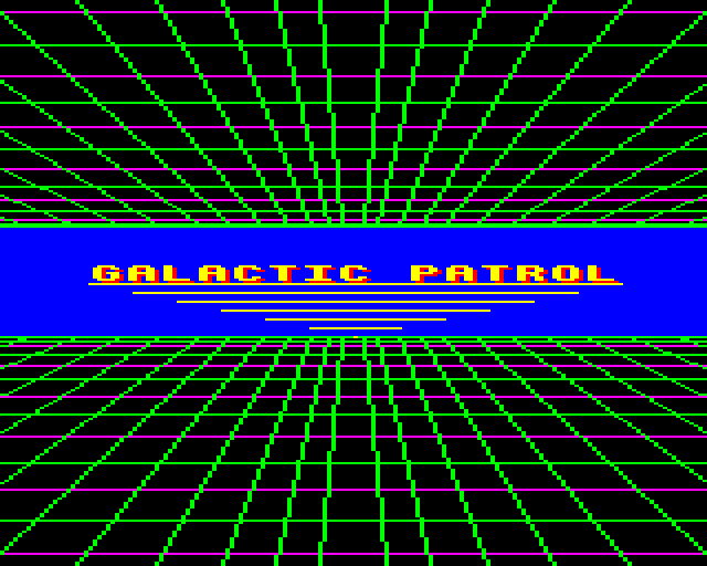 Galactic Patrol (BBC Micro) screenshot: Title Screen