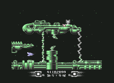 Armalyte (Commodore 64) screenshot: More force fields
