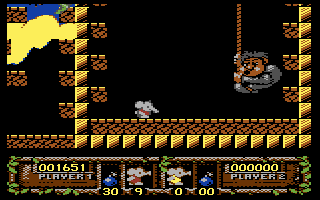 CJ's Elephant Antics (Commodore 64) screenshot: A large end of level boss