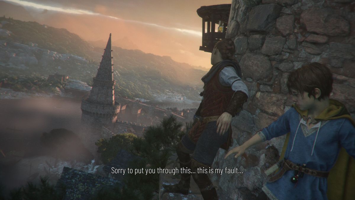 A Plague Tale: Requiem (PlayStation 5) screenshot: Don't look down, don't look down...
