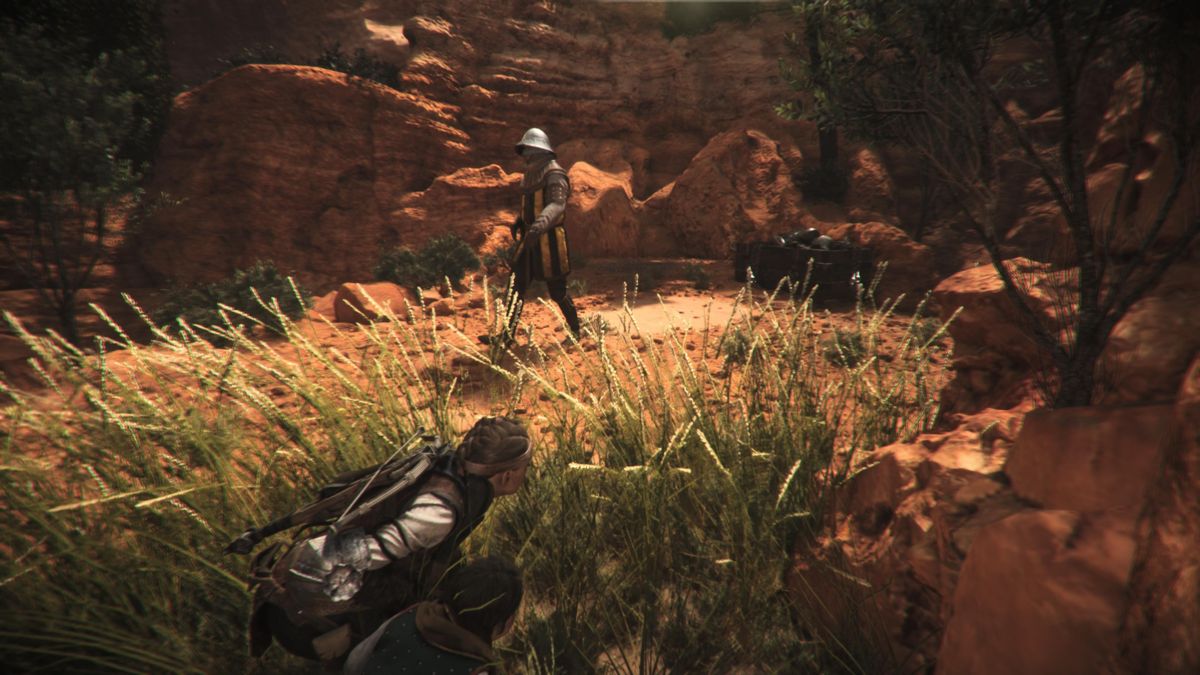 A Plague Tale: Requiem (PlayStation 5) screenshot: Hiding in the grass