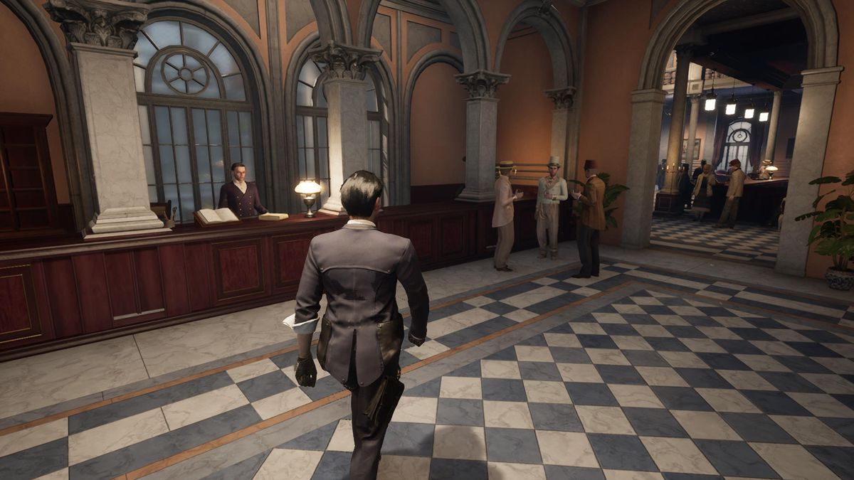 Sherlock Holmes: Chapter One (PlayStation 5) screenshot: Hotel lobby