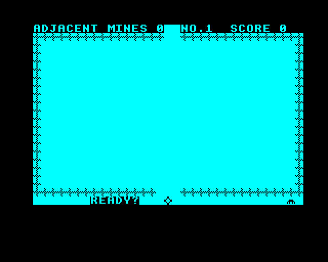 Mined-Out (BBC Micro) screenshot: Beginning to Navigate