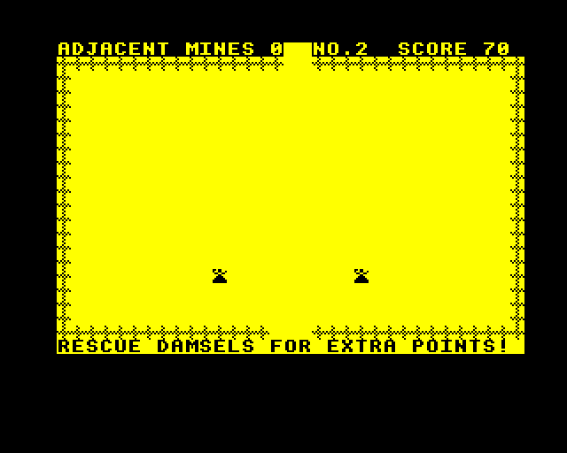 Mined-Out (BBC Micro) screenshot: Save the Damsels