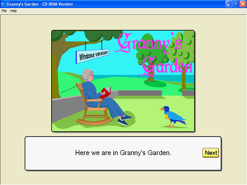 Granny's Garden (Windows) screenshot: Title screen