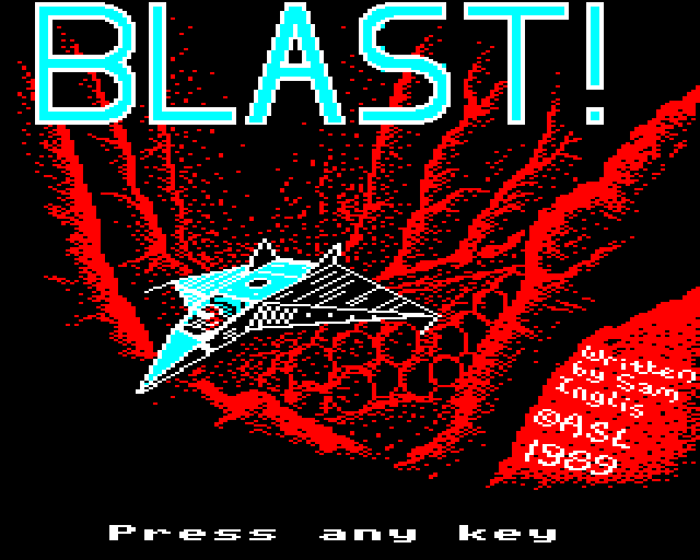 Blast! (BBC Micro) screenshot: Title Screen