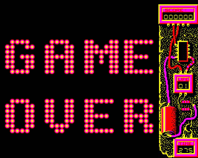 Blast! (BBC Micro) screenshot: Game Over