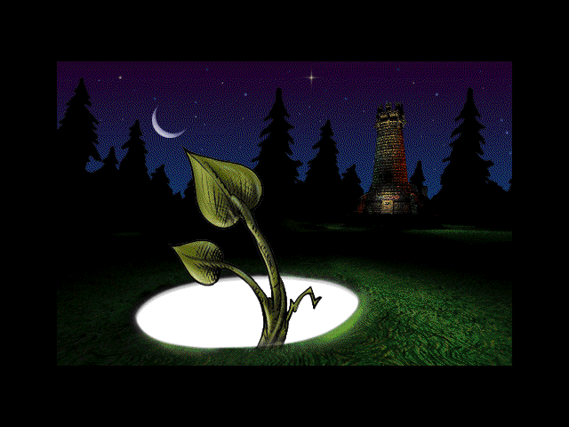 The Manhole: CD-ROM Masterpiece Edition (Windows 3.x) screenshot: Up the beanstalk