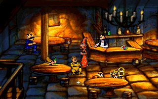 Discworld (DOS) screenshot: The local pub - Broken Drum