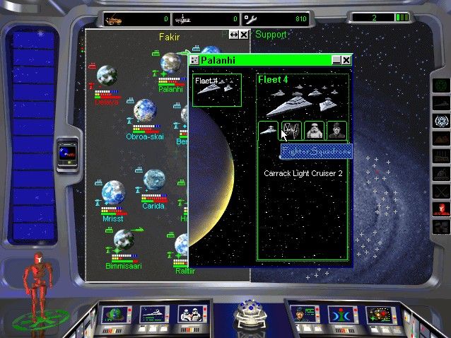 Star Wars: Rebellion (Windows) screenshot: Fleet control