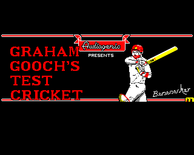 Graham Gooch's Test Cricket (BBC Micro) screenshot: Title Screen