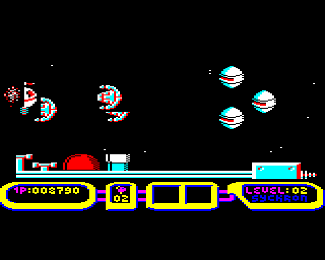 Ransack (BBC Micro) screenshot: Lots of Enemies