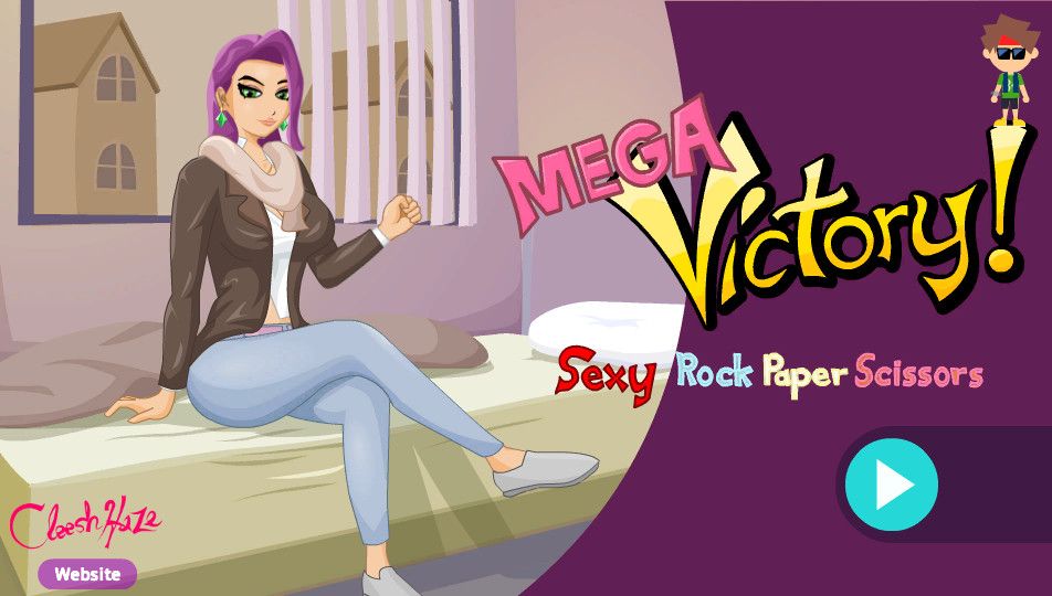 Mega Victory!: Sexy Rock Paper Scissors (Browser) screenshot: Title screen