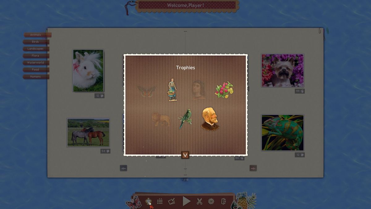 1001 Jigsaw: Earth Chronicles 4 (Windows) screenshot: The rewards earned can be viewed in the Trophy section