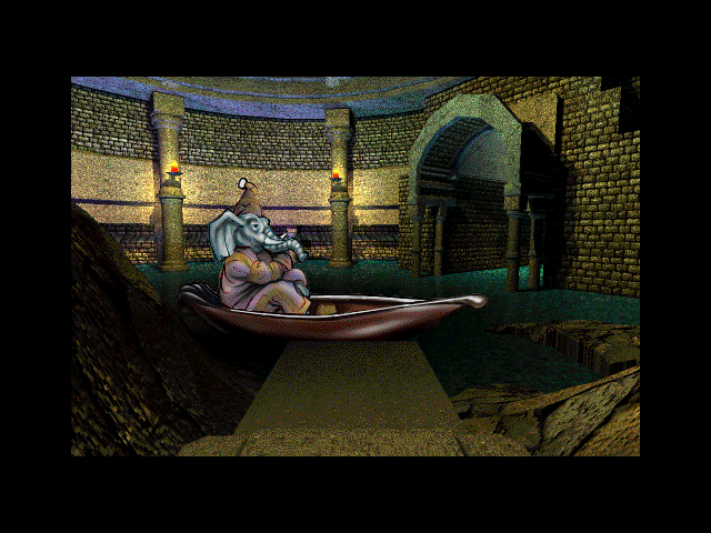 The Manhole: CD-ROM Masterpiece Edition (Windows 16-bit) screenshot: Want to take a ride?