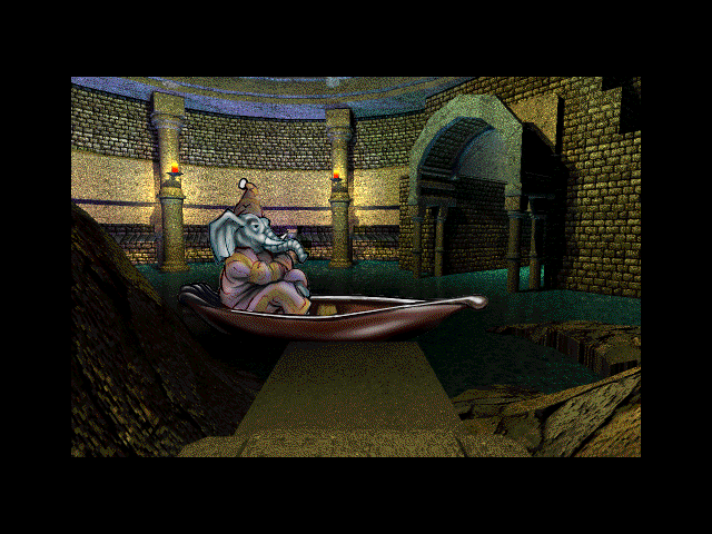The Manhole: CD-ROM Masterpiece Edition (Windows 3.x) screenshot: Want to take a ride?