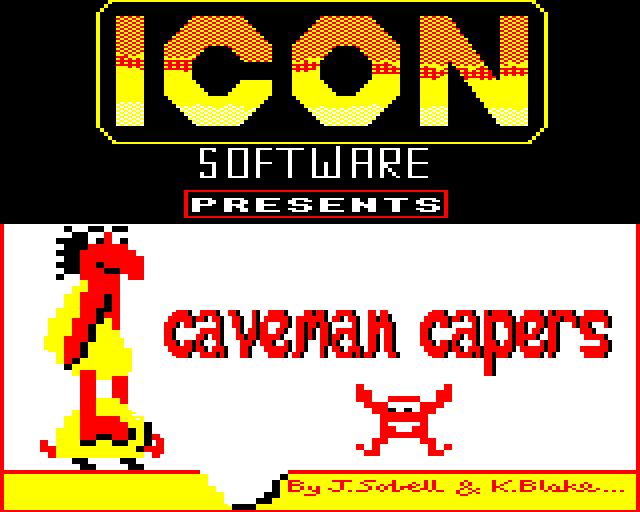Caveman Capers (BBC Micro) screenshot: Title Screen