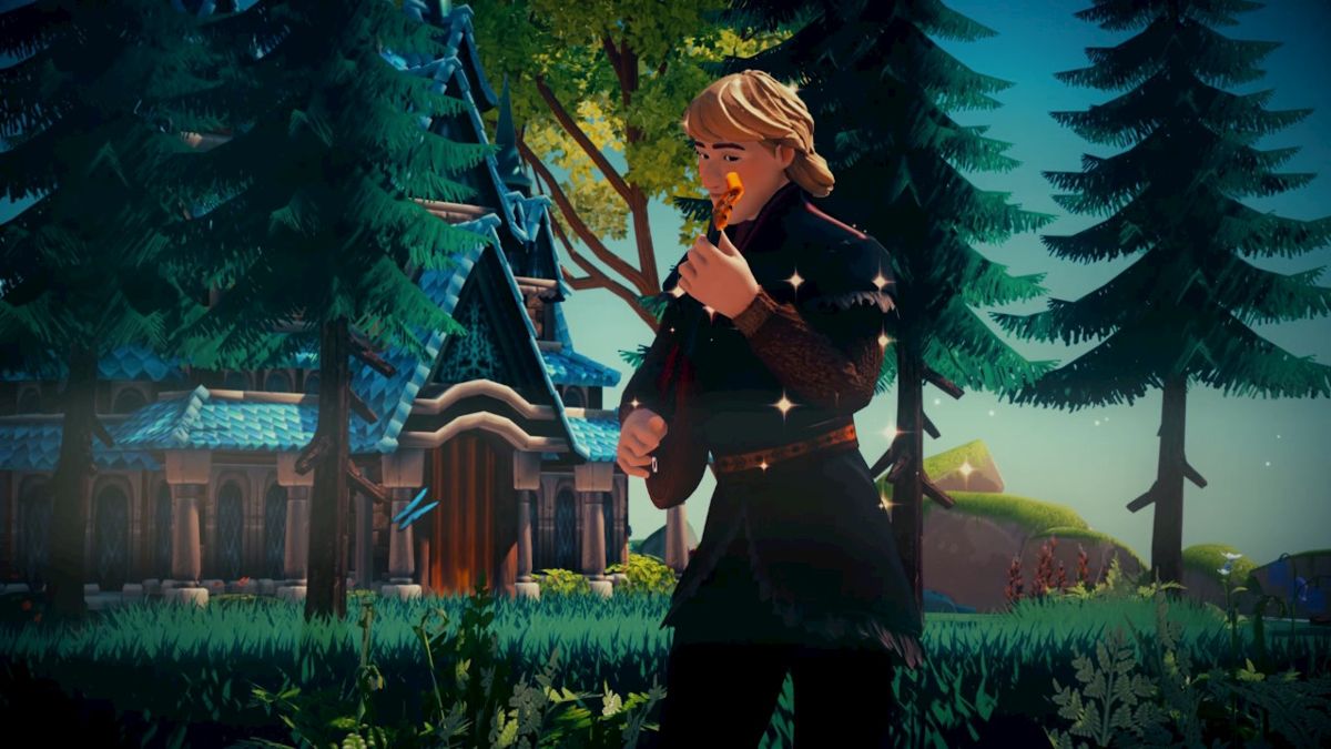 Disney Dreamlight Valley (Nintendo Switch) screenshot: Kristoff featured within the game's introductory cutscene