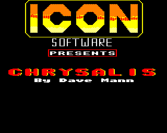Chrysalis (BBC Micro) screenshot: Title Screen