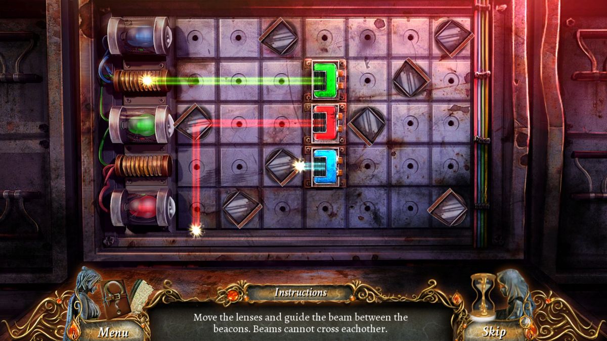 9 Clues 2: The Ward (Windows) screenshot: The game has at least one laser light puzzle