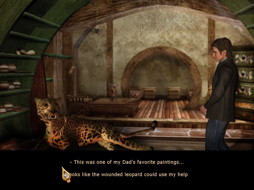 Aaron Crane: Paintings Come Alive (Windows) screenshot: The start of the third level. That tiger looks familiar.