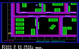 Manhunter: New York (DOS) screenshot: Tracking a miscreant