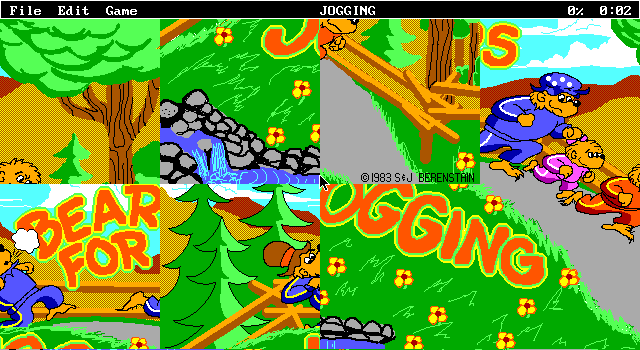 Berenstain Bears Jr. Jigsaw (DOS) screenshot: Puzzle Rearranged