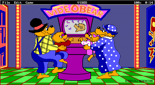 Berenstain Bears Jr. Jigsaw (DOS) screenshot: Bear Arcade