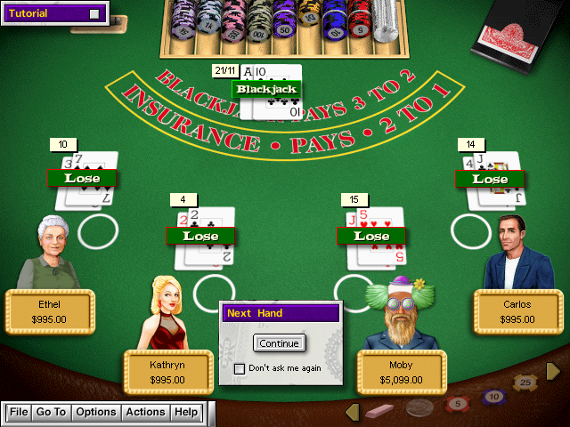 Hoyle Casino (Windows) screenshot: Backjack