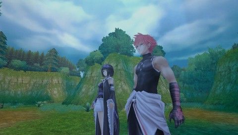 Shining Blade (PSP) screenshot: Having a companion makes adventuring worthwhile.
