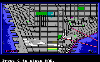 Manhunter: New York (DOS) screenshot: Lovely New York City