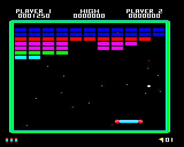 Crack-Up (BBC Micro) screenshot: Extended Paddle
