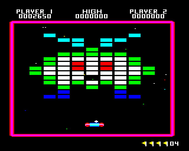Crack-Up (BBC Micro) screenshot: An Invader