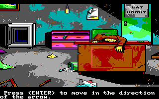 Manhunter 2: San Francisco (DOS) screenshot: Crime scene