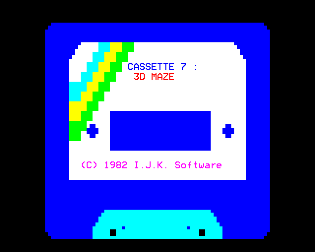 3-D Maze (BBC Micro) screenshot: Title Screen