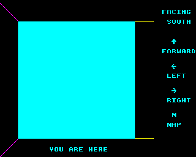 3-D Maze (BBC Micro) screenshot: Found the Exit