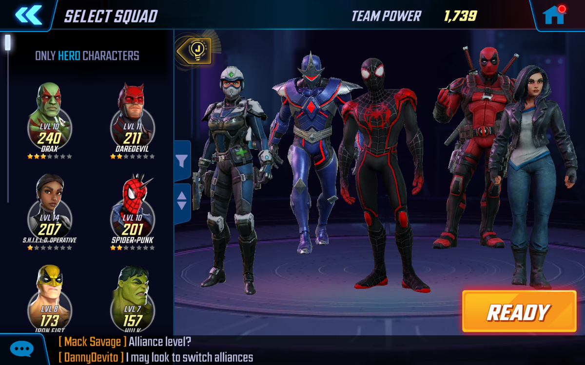 Screenshot of Marvel Strike Force (Android, 2017) - MobyGames