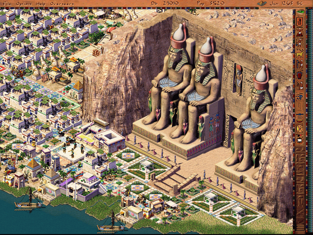 Cleopatra: Queen of the Nile (Windows) screenshot: Colossi of Ramses (completed)