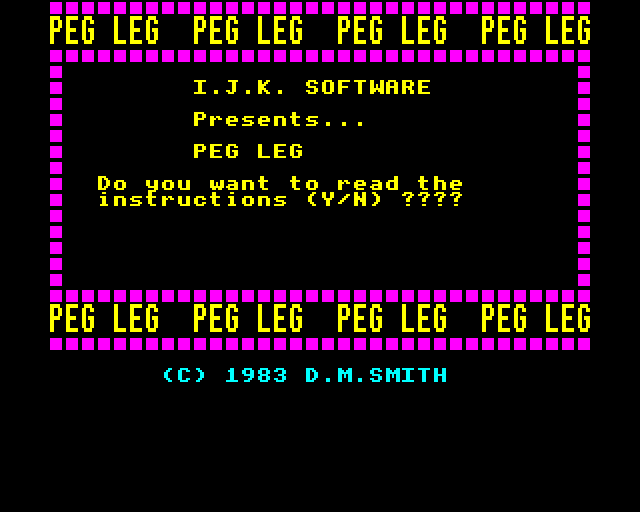 Peg Leg (1983) MobyGames