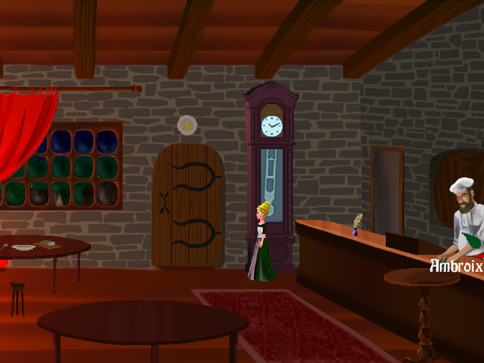 A Night in Berry (Windows) screenshot: Mathilde and her uncle Ambroix