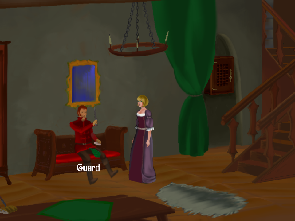 A Night in Berry (Windows) screenshot: A king's official