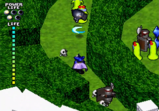 Willy Wombat (SEGA Saturn) screenshot: A level from area 6.