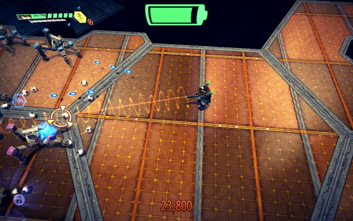 Assault Android Cactus (Windows) screenshot: Railgun is powerful, but very slow