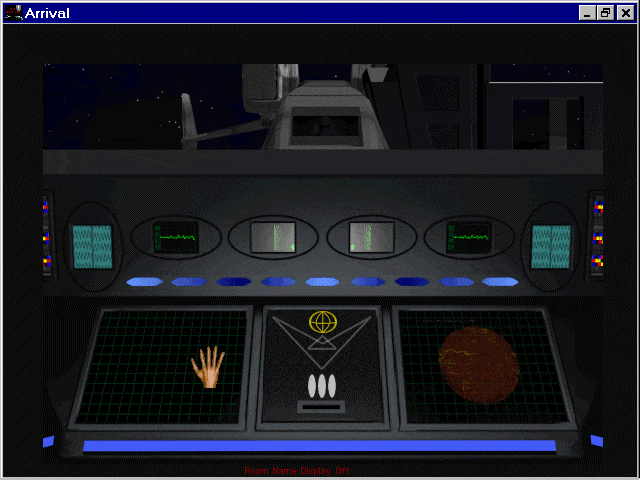 The Arrival (Windows) screenshot: the hand controls the action