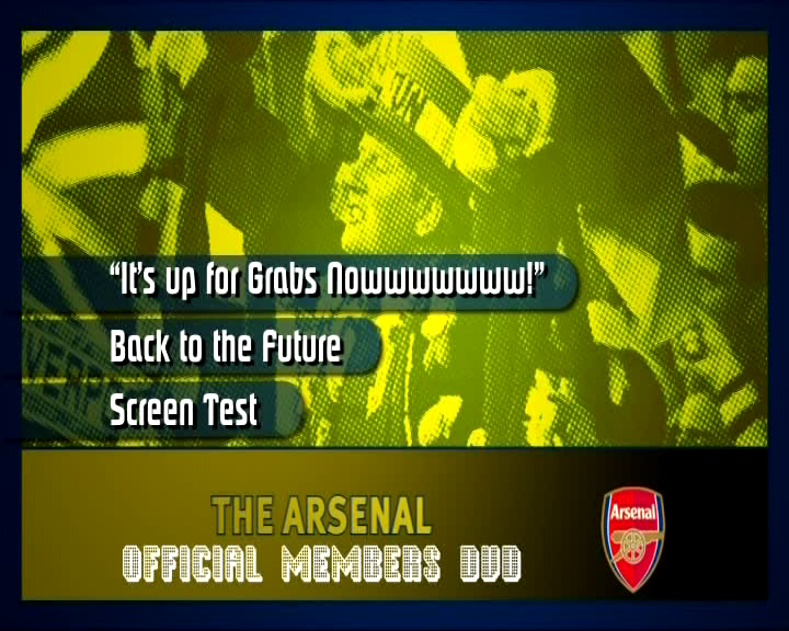 The Arsenal Official Membership: Membership DVD 2009 - Anfield '89 20th Anniversary Edition (included game) (DVD Player) screenshot: The main menu