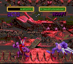 Clay Fighter 2: Judgement Clay (SNES) screenshot: Beautiful reddish backgrounds