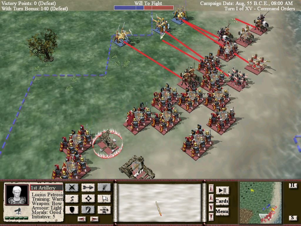 Tin Soldiers: Julius Caesar (Windows) screenshot: Command phase